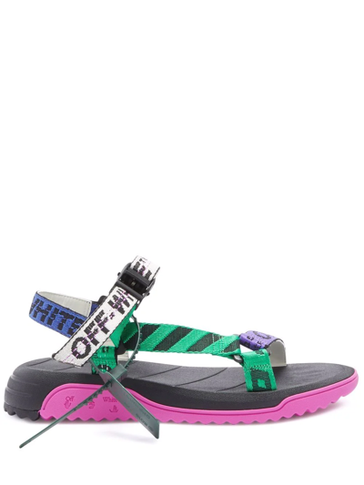 Off-white 30mm New Trek Nylon Strap Sandals In Pink