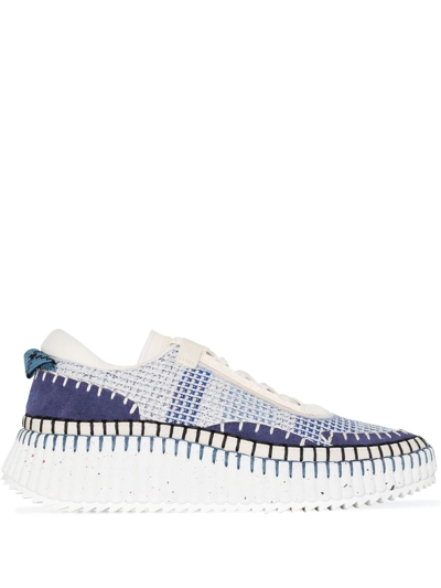 Chloé Nama Woman Sneakers In Blue,white