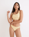 Madewell Second Wave Classic Bikini Bottom In Crisp Pear