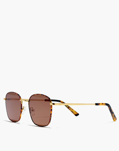 Madewell Square Aviator Sunglasses Madewell Fest Square Aviator Sunglasses In True Black | ModeSens main image 2