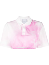 Philosophy Di Lorenzo Serafini Cropped Logo-print Polo Top In Rosa
