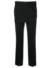 Givenchy Skirt-detail Slit Trousers In Black