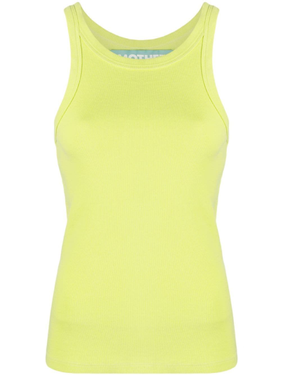 Mother The Chin-ups Ribbed Tank Top In Yellow