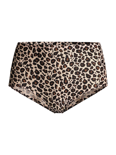 Chantelle Softstretch Leopard Jacquard-knit Briefs In Animal Print