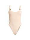Hunza G X Burberry Check-trim Domino Swimsuit In White