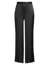 Josie Natori Natori Key Essentials Silk Wide Leg Pants In Black