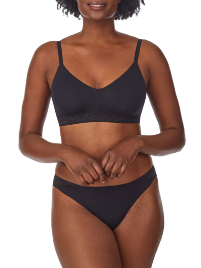 Le Mystere Cotton Touch Thong In Black