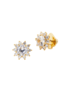 Kate Spade Sunny Halo Goldtone & Cubic Zirconia Stud Earrings In Clear