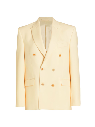 Wardrobe.nyc Double-breasted Wool Blazer In Off White
