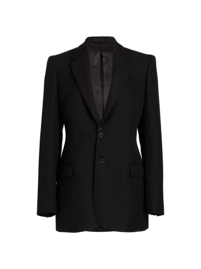 Wardrobe.nyc Single-breasted Wool Contour Blazer In Black