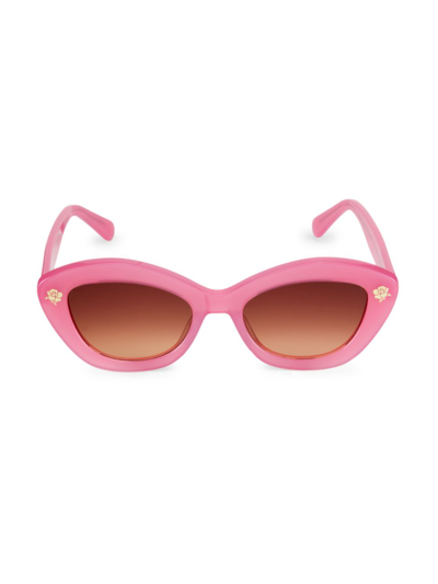Loveshackfancy Hessel 53mm Cat Eye Sunglasses In Pink