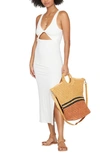 L*space Nico Cutout Cover-up Rib Dress In Cream