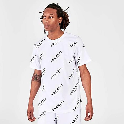 Sonneti Men's Allover Print T-shirt In White