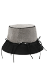 Kara Black Crystal Mesh Bow Bucket Hat In Multicolor
