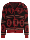 Amiri Logo Heart Mohair Blend Knit Cardigan In Multicolor