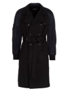 NEIL BARRETT BIMATERIAL TRENCH COAT