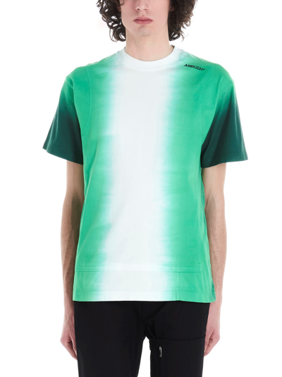 Ambush Tie Dye Paneled T-shirt Green In 5