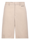 Off-white Single Arrow Skate Shorts In Beige