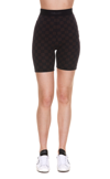 Ambush Monogram-print High-waist Cycling Shorts In Black