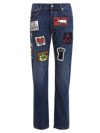 Honey Fucking Dijon X Keith Haring Straight-leg Jeans In Blue