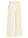 Kenzo Flared Cropped Pants In Beige