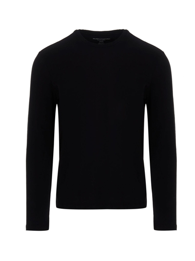 Majestic Basic Cotton T-shirt In Black