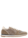 Brunello Cucinelli Embellished Suede-trimmed Sneakers In Brown