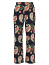 Paccbet Paisley Print Straight Trousers In Multicolor