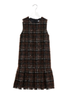 Dolce & Gabbana Tartan-check Tweed Dress In Multicolor