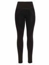 Wolford Shiny Grid High-rise Jacquard Leggings In Black