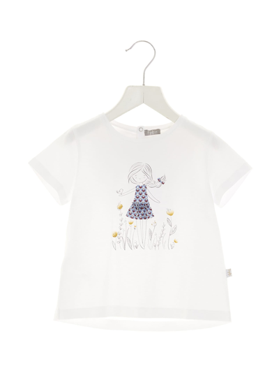 Il Gufo Kids' Graphic-print Short-sleeved T-shirt In White