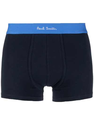 Paul Smith Two-tone Boxer Briefs In Blue