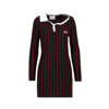 Y/PROJECT Y/PROJECT LOGO PATCH STRIPED KNIT MINI DRESS