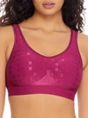 Bali Comfort Revolution Smart Sizes Bralette In Deep Cerise Dot