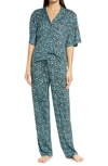 Bp. Sleepy Head Pajamas In Teal Storm Animal Splash