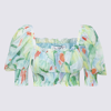Charo Ruiz Graphic-print Ruffled Crop Top