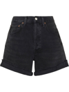 Agolde Black Dame Denim Shorts In Black