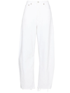 Agolde Criss Cross Straight Jeans In White