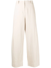 Holzweiler Vidda High-waisted Wide-leg Trousers In Neutrals