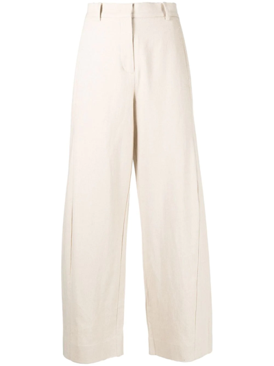 Holzweiler Vidda High-waisted Wide-leg Trousers In Neutrals