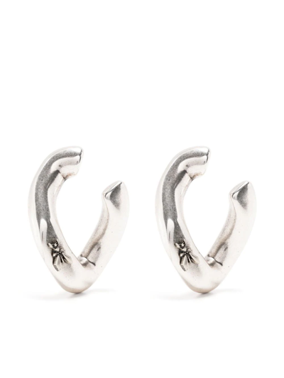 Patrizia Pepe Fly Hoop Earrings In Silber