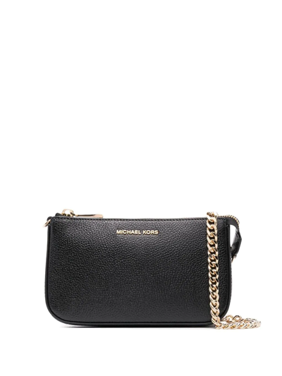 Michael Michael Kors Jet Set Pebbled Tote Bag In Schwarz