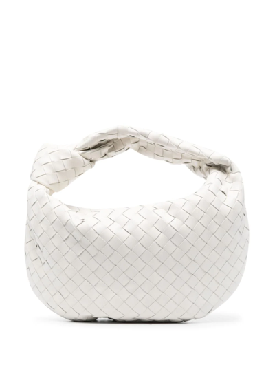 Bottega Veneta Interwoven Leather Tote Bag In White