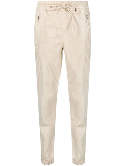 Cotton Citizen Drawstring-waist Tapered Trousers In Nude