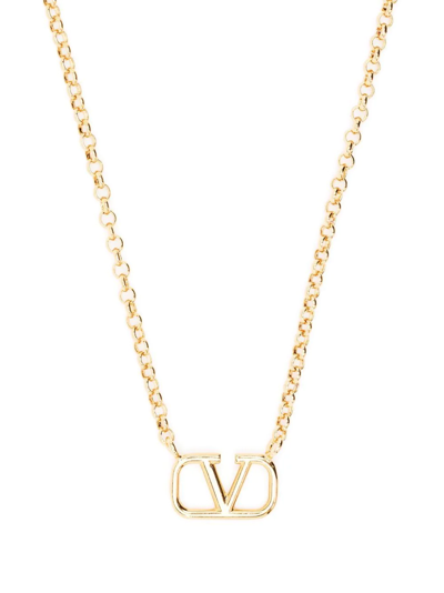 Valentino Garavani Vlogo Necklace In Gold