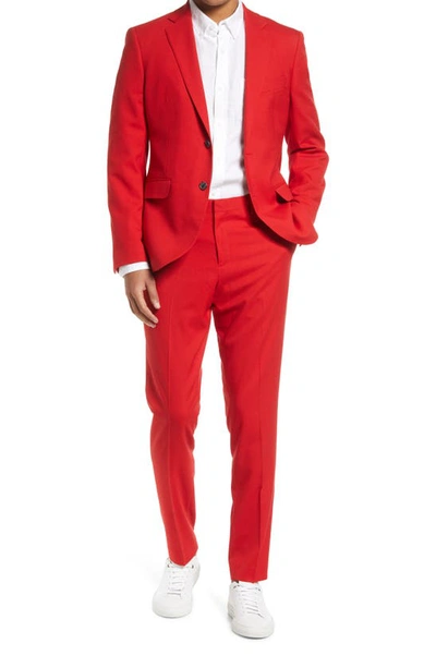 Nordstrom Rack Extra Trim Fit Suit In Red Blaze