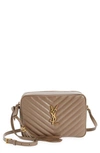 Saint Laurent Lou Matelassé Leather Camera Bag In Taupe