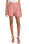 Ted Baker Kelsyas Pleated Tailored Shorts In Mid Pink