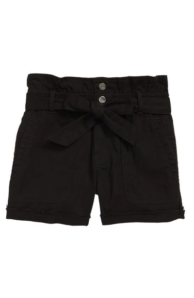 Tractr Kids' Paperbag Shorts In Black