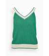 MII MARGARET KNITTED COTTON TOP IN GREEN